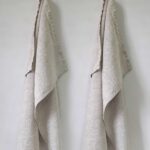 Linnen gemêleerde theedoek 65x65cm